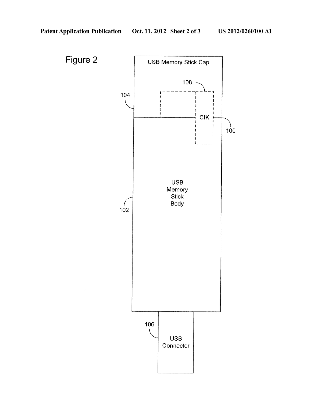 Method and System for USB with an Integrated Crypto Ignition Key - diagram, schematic, and image 03