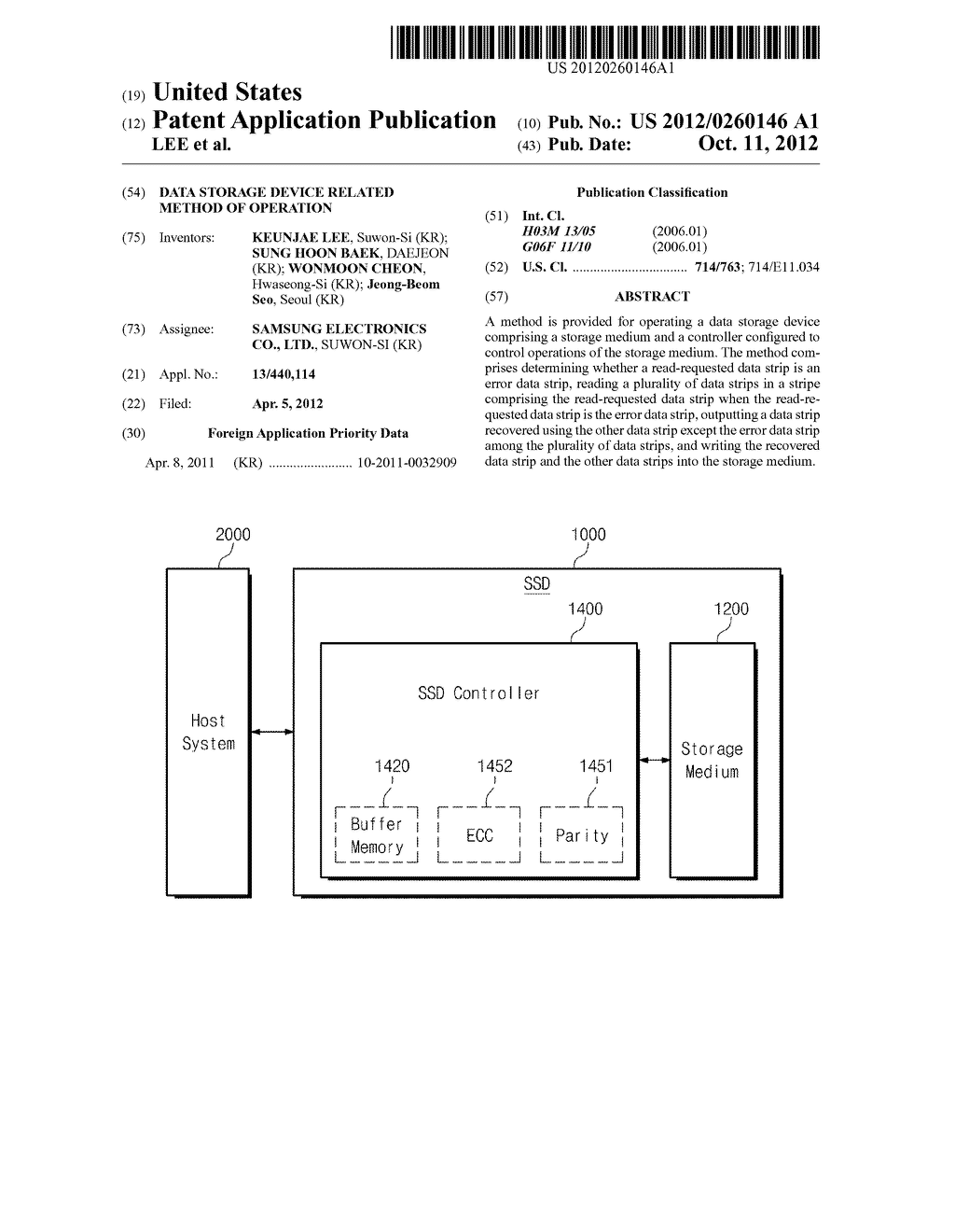 DATA STORAGE DEVICE RELATED METHOD OF OPERATION - diagram, schematic, and image 01