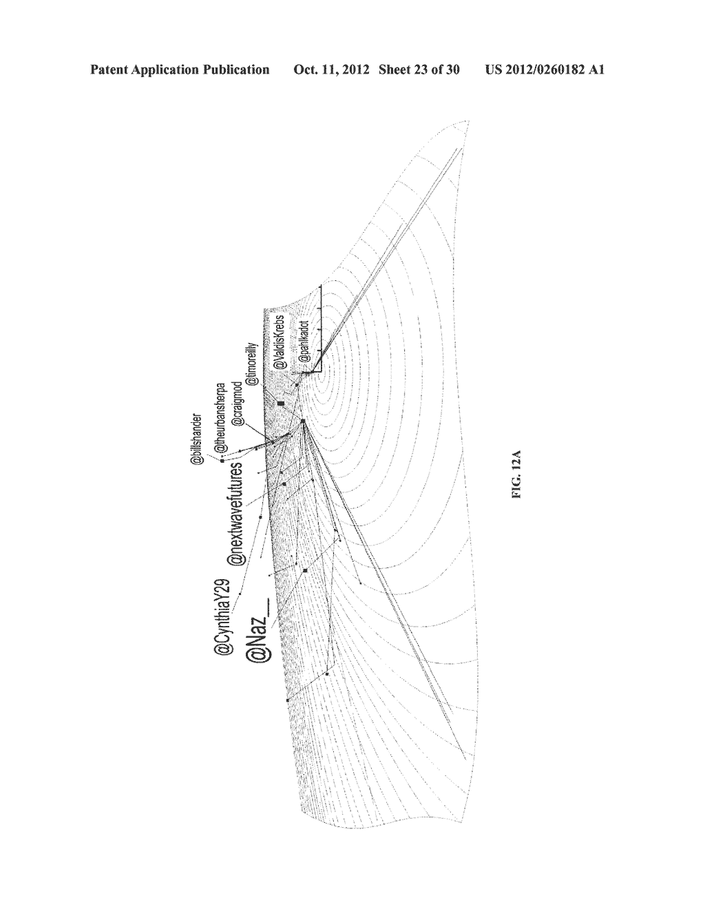 SYSTEM FOR AND METHOD OF GENERATING AND VISUALIZING SHARING EVENT CASCADE     STRUCTURES ASSOCIATED WITH CONTENT SHARING EVENTS THAT OCCUR ACROSS A     NETWORK - diagram, schematic, and image 24