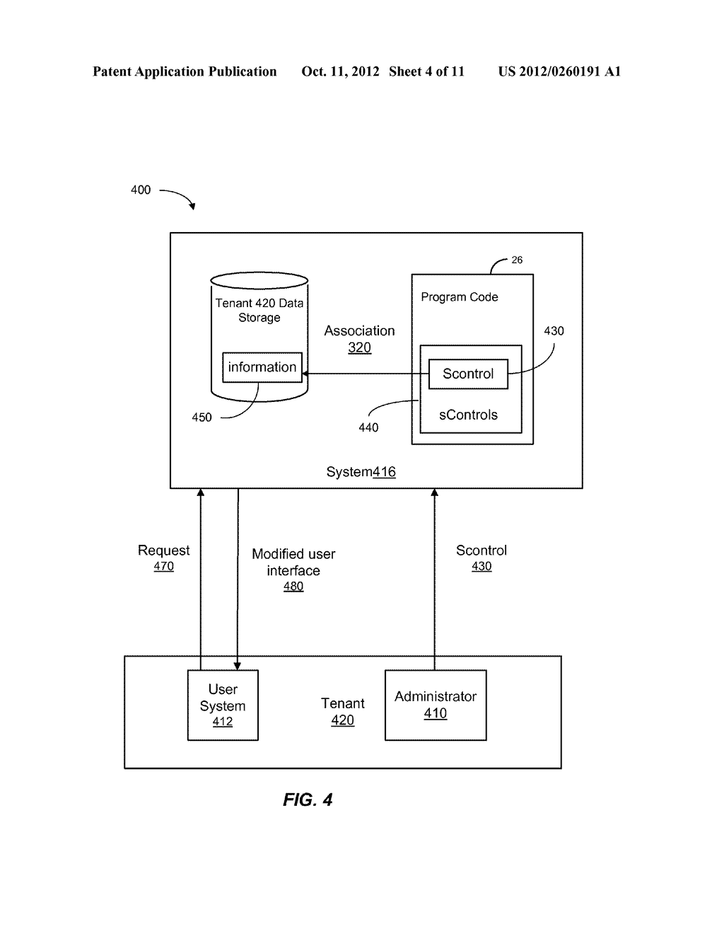 METHOD AND SYSTEM FOR CUSTOMIZING A USER INTERFACE TO AN ON-DEMAND     DATABASE SERVICE - diagram, schematic, and image 05