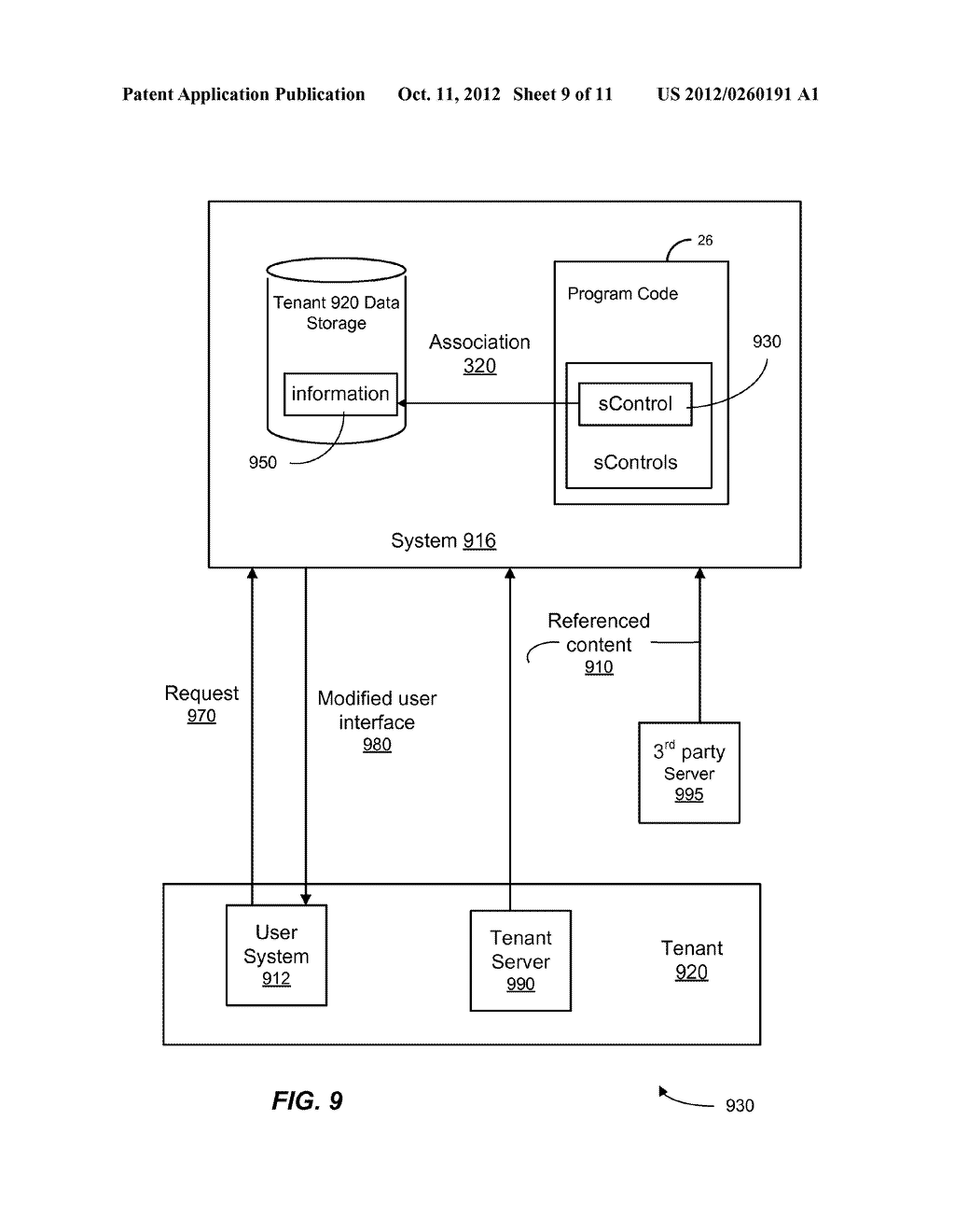 METHOD AND SYSTEM FOR CUSTOMIZING A USER INTERFACE TO AN ON-DEMAND     DATABASE SERVICE - diagram, schematic, and image 10