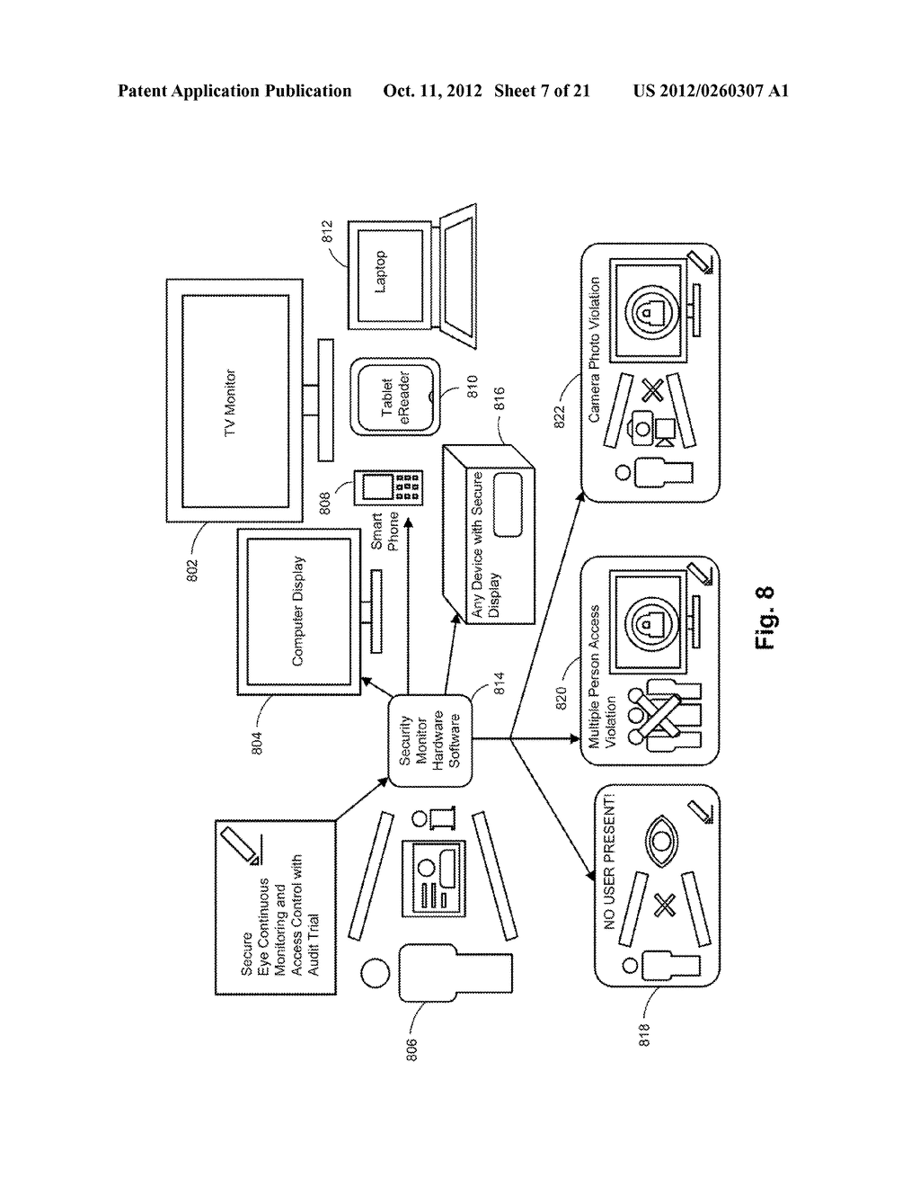 SECURE DISPLAY SYSTEM FOR PREVENTION OF INFORMATION COPYING FROM ANY     DISPLAY SCREEN SYSTEM - diagram, schematic, and image 08