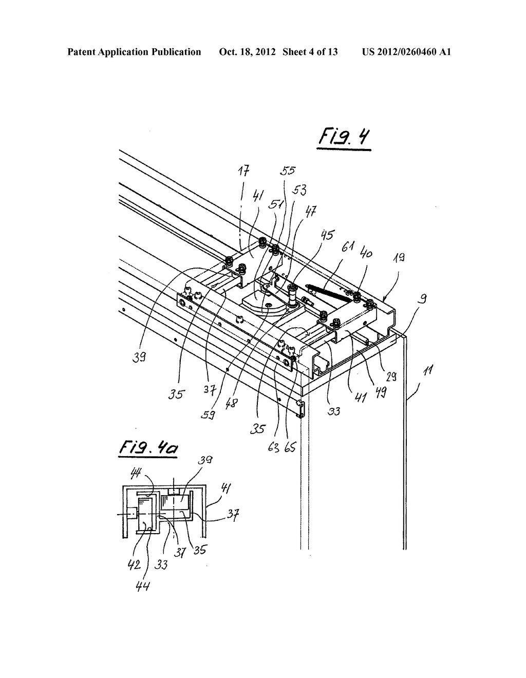 RUNNING GEAR ARRANGEMENT HAVING A GUIDE RAIL FOR A SLIDING DOOR - diagram, schematic, and image 05