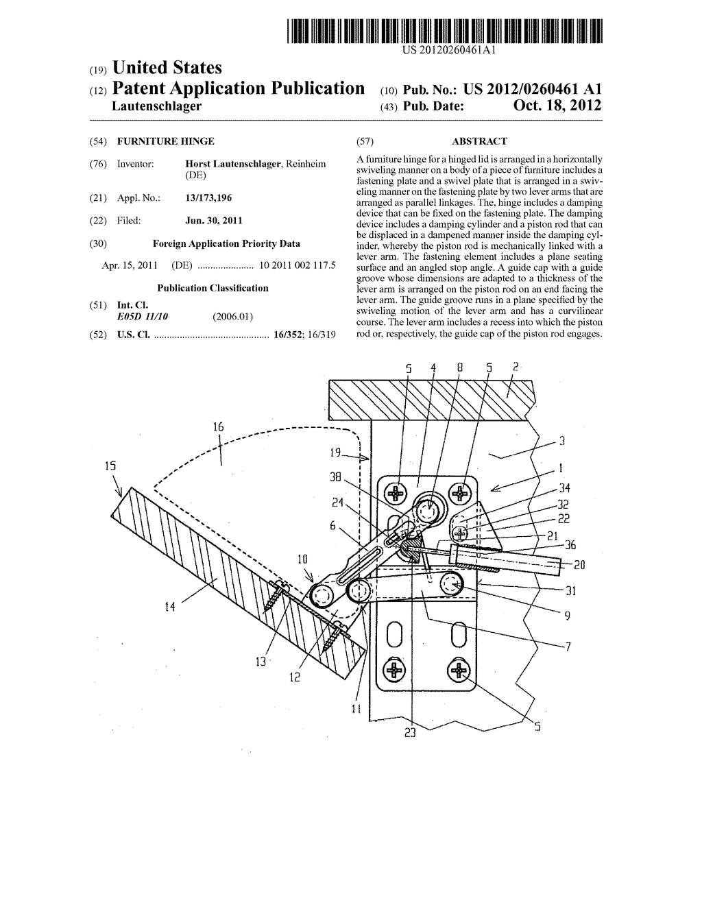 FURNITURE HINGE - diagram, schematic, and image 01