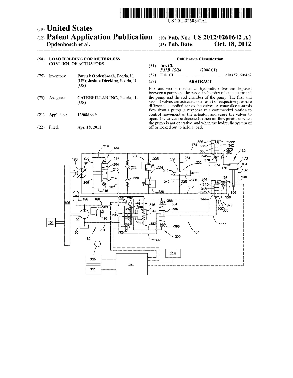 Load holding for meterless control of actuators - diagram, schematic, and image 01