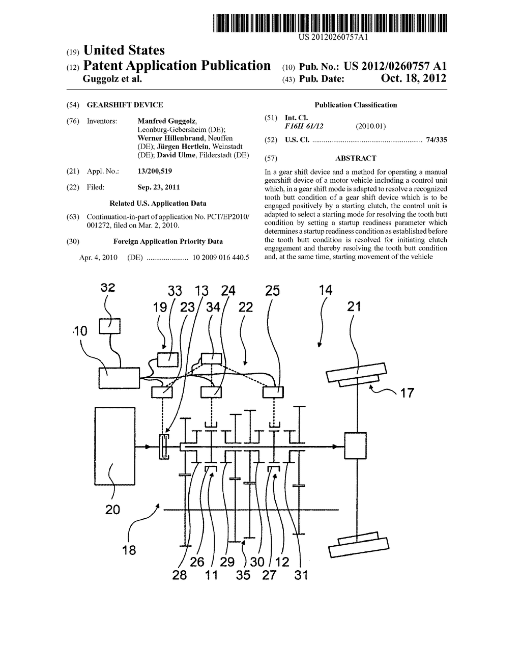 Gearshift device - diagram, schematic, and image 01