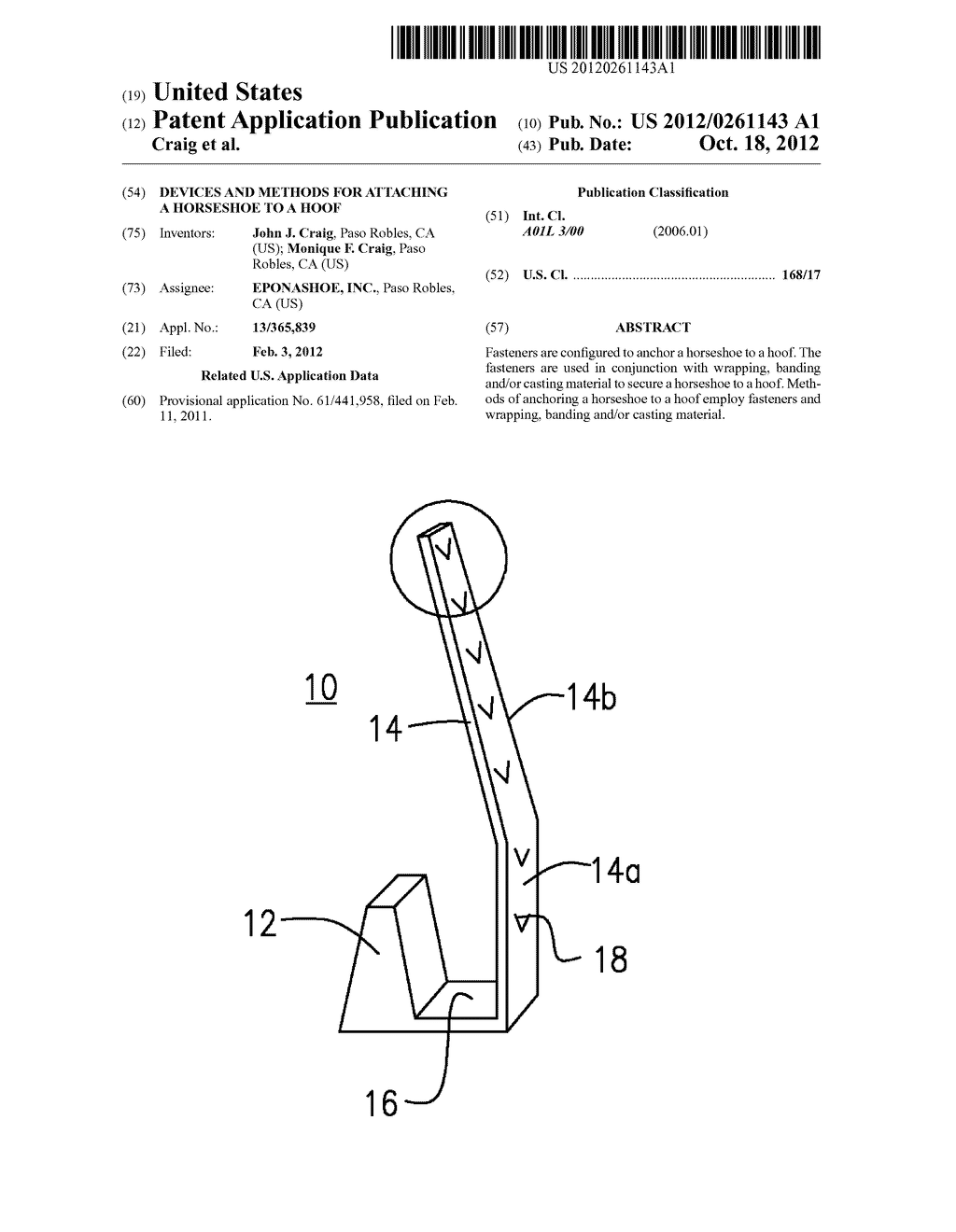 DEVICES AND METHODS FOR ATTACHING A HORSESHOE TO A HOOF - diagram, schematic, and image 01