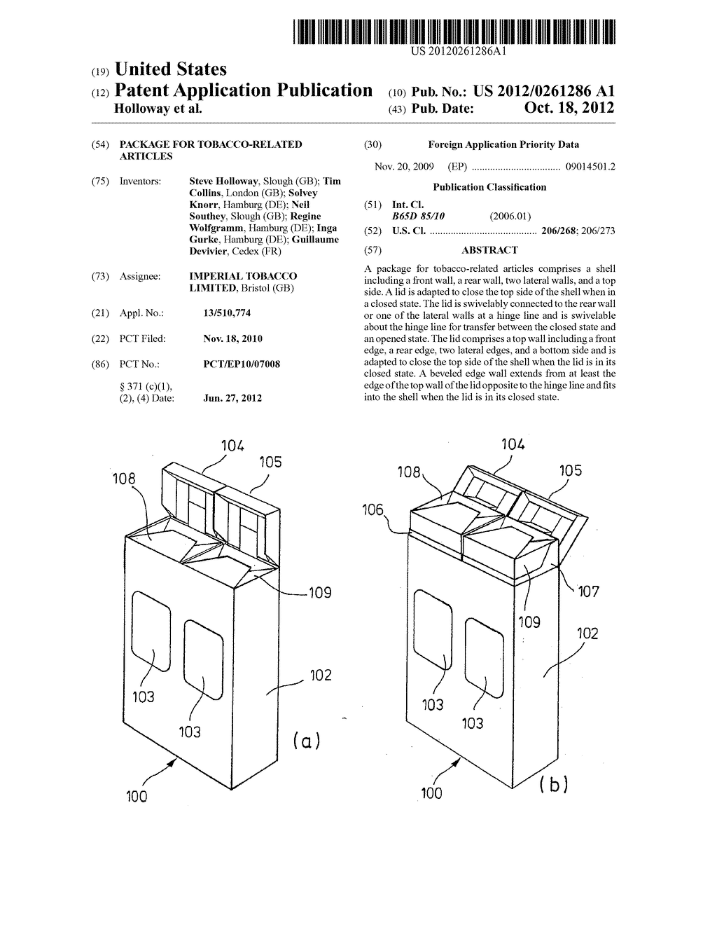 PACKAGE FOR TOBACCO-RELATED ARTICLES - diagram, schematic, and image 01