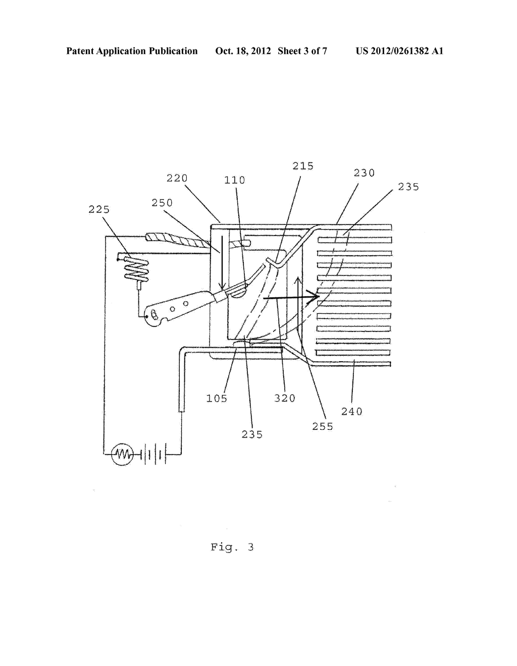 Arc Runner With Integrated Current Path That Develops A Magnetic Field To     Boost Arc Movement Towards Splitter Plates - diagram, schematic, and image 04