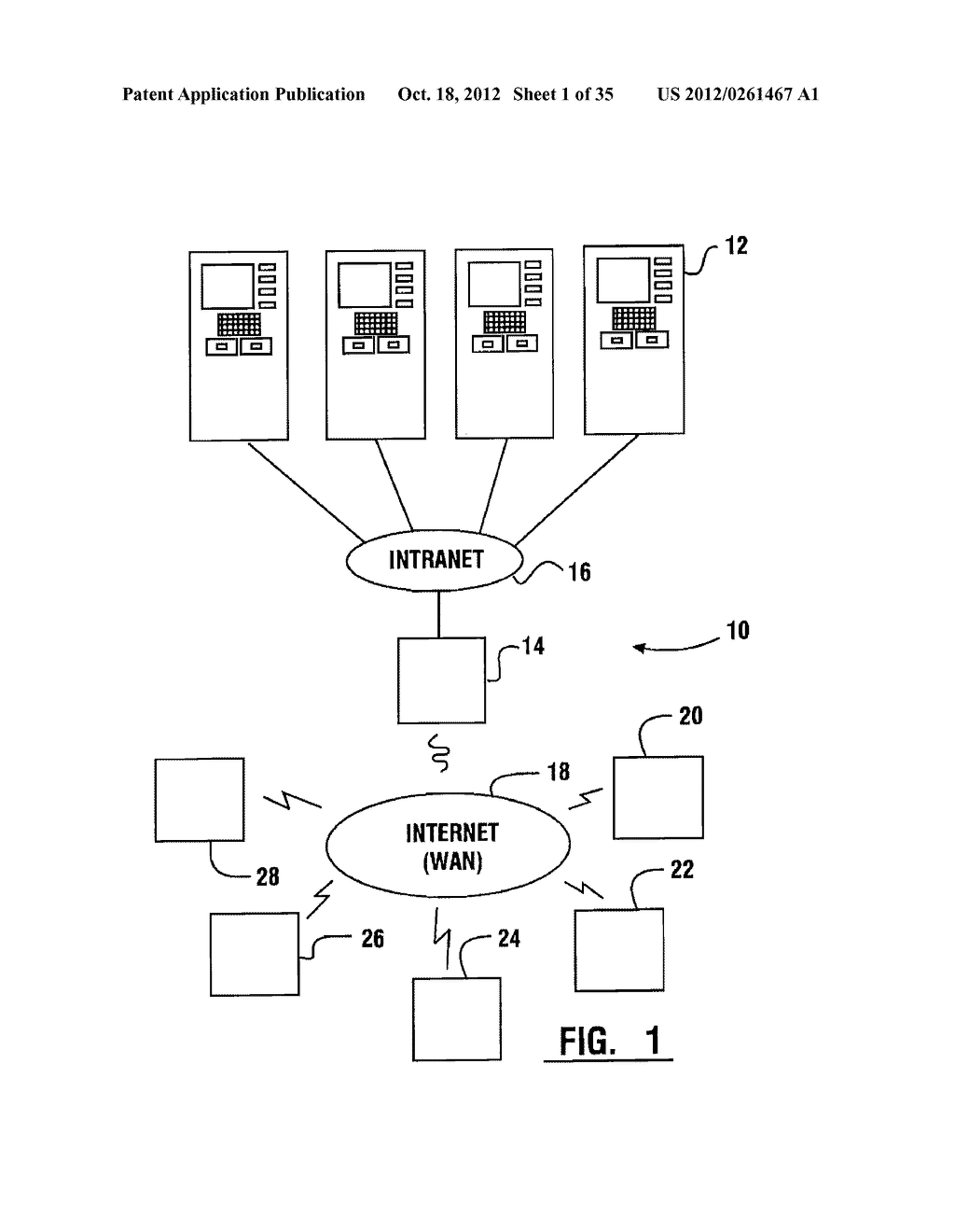 METHOD OF AUTHORIZING AUTOMATED BANKING MACHINE USE RESPONSIVE TO USER     DATA READ FROM DATA BEARING RECORDS - diagram, schematic, and image 02