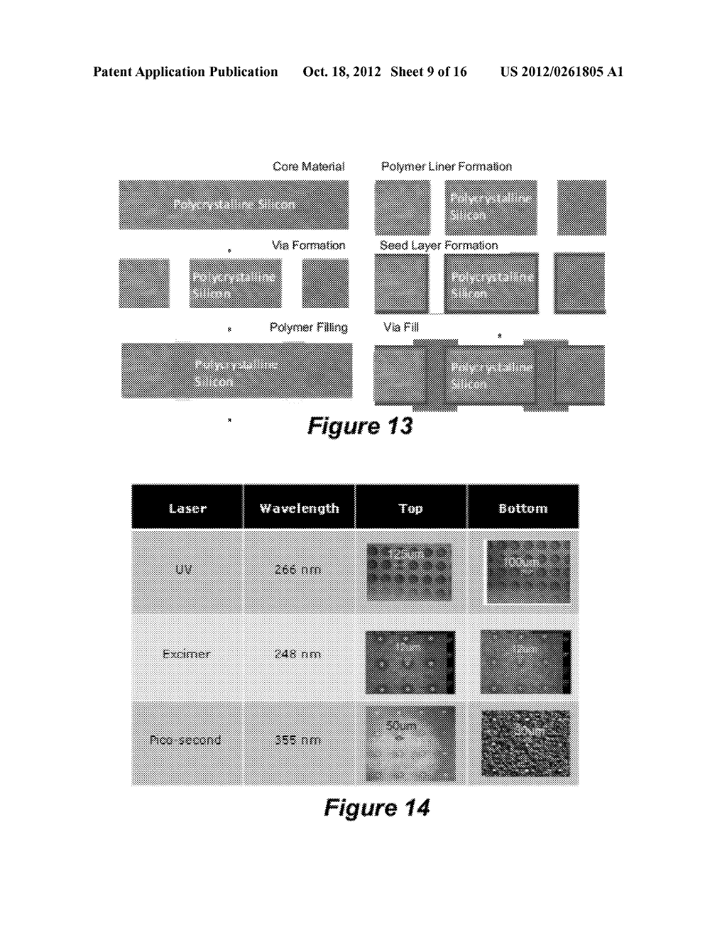 THROUGH PACKAGE VIA STRUCTURES IN PANEL-BASED SILICON SUBSTRATES AND     METHODS OF MAKING THE SAME - diagram, schematic, and image 10