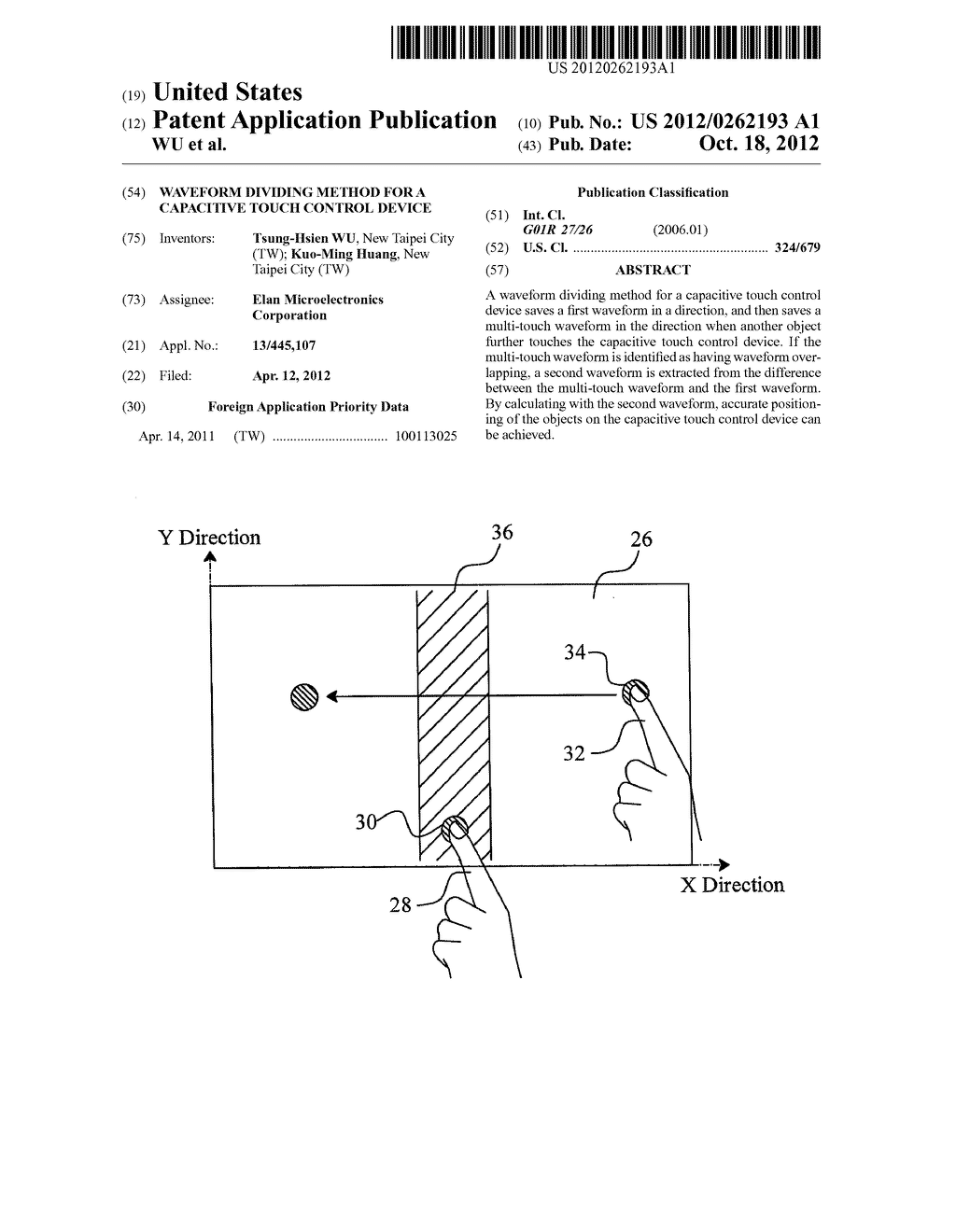 WAVEFORM DIVIDING METHOD FOR A CAPACITIVE TOUCH CONTROL DEVICE - diagram, schematic, and image 01