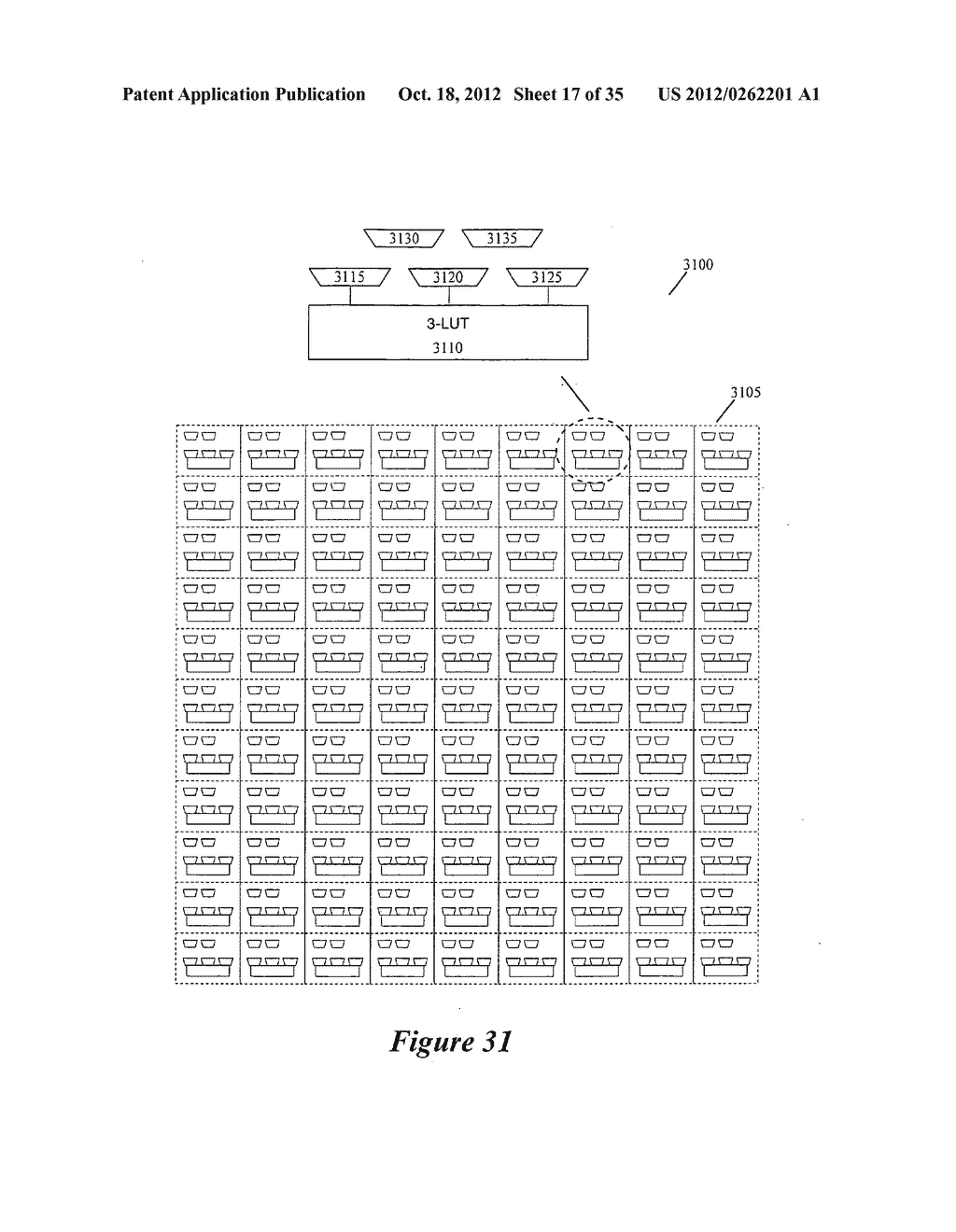 STORAGE ELEMENTS FOR A CONFIGURABLE IC AND METHOD AND APPARATUS FOR     ACCESSING DATA STORED IN THE STORAGE ELEMENTS - diagram, schematic, and image 18