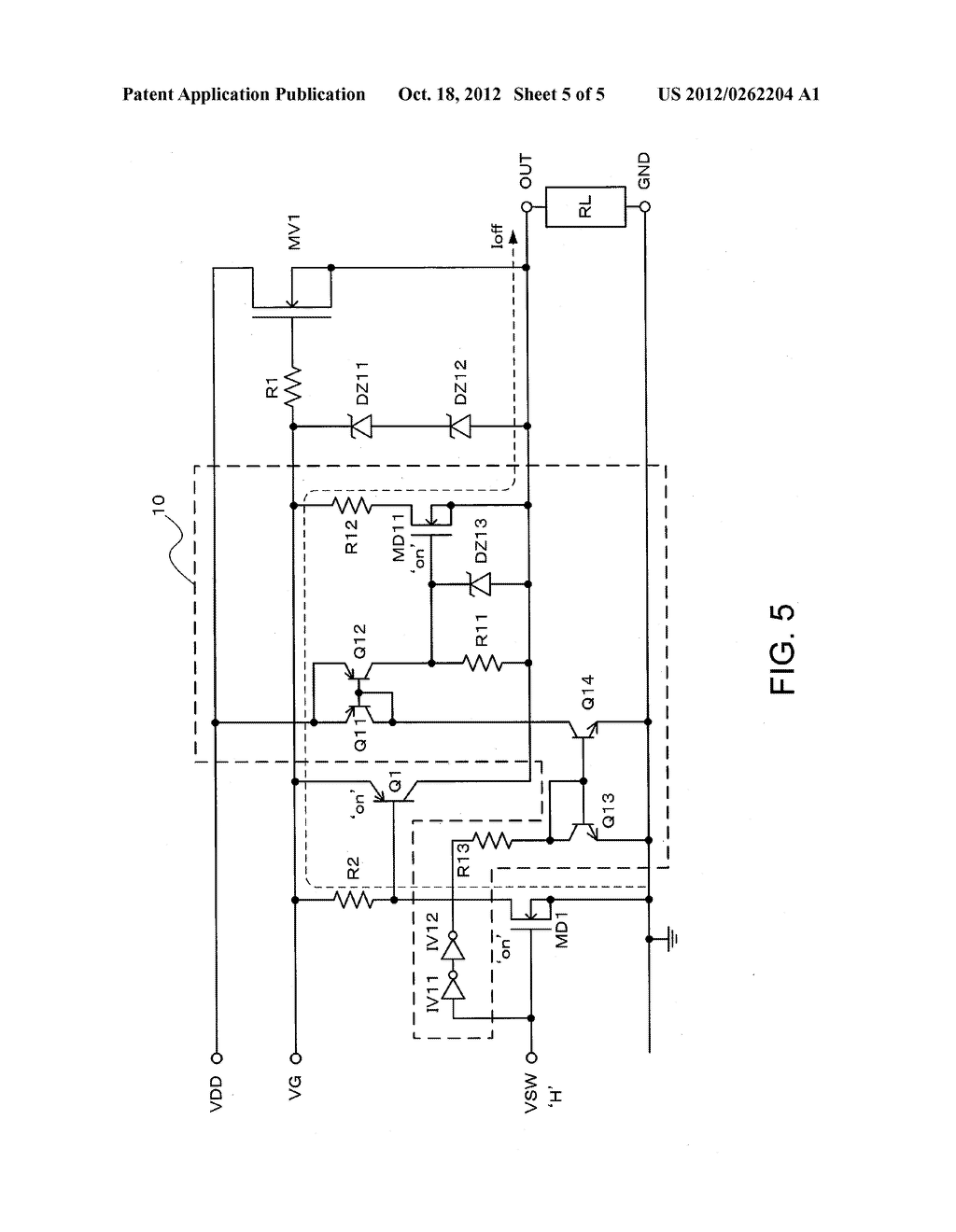 DRIVER CIRCUIT HAVING AN INSULATED GATE FIELD EFFECT TRANSISTOR FOR     PROVIDING POWER - diagram, schematic, and image 06