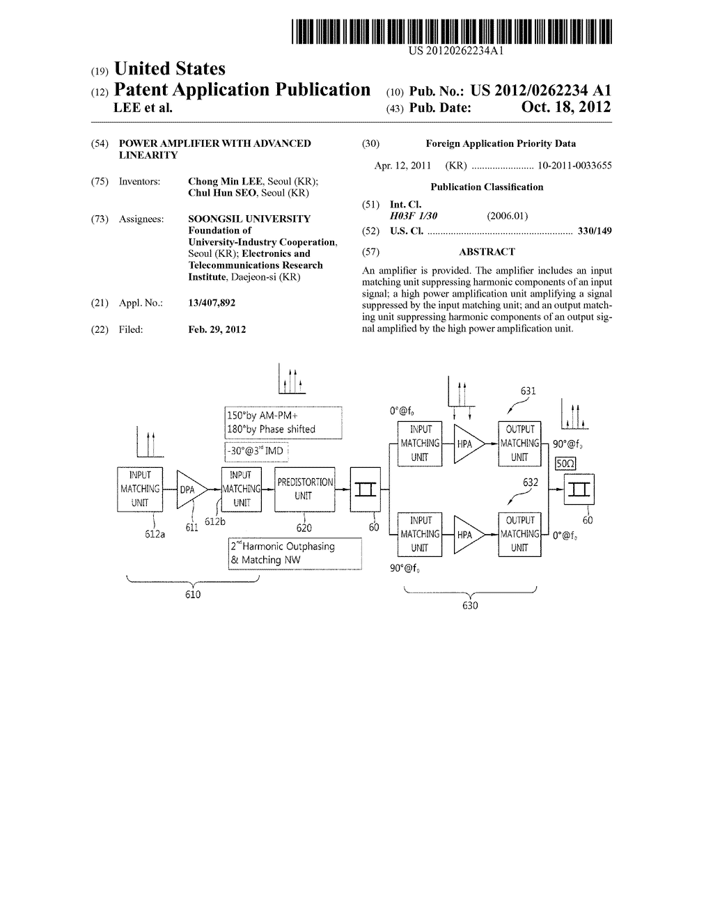 POWER AMPLIFIER WITH ADVANCED LINEARITY - diagram, schematic, and image 01