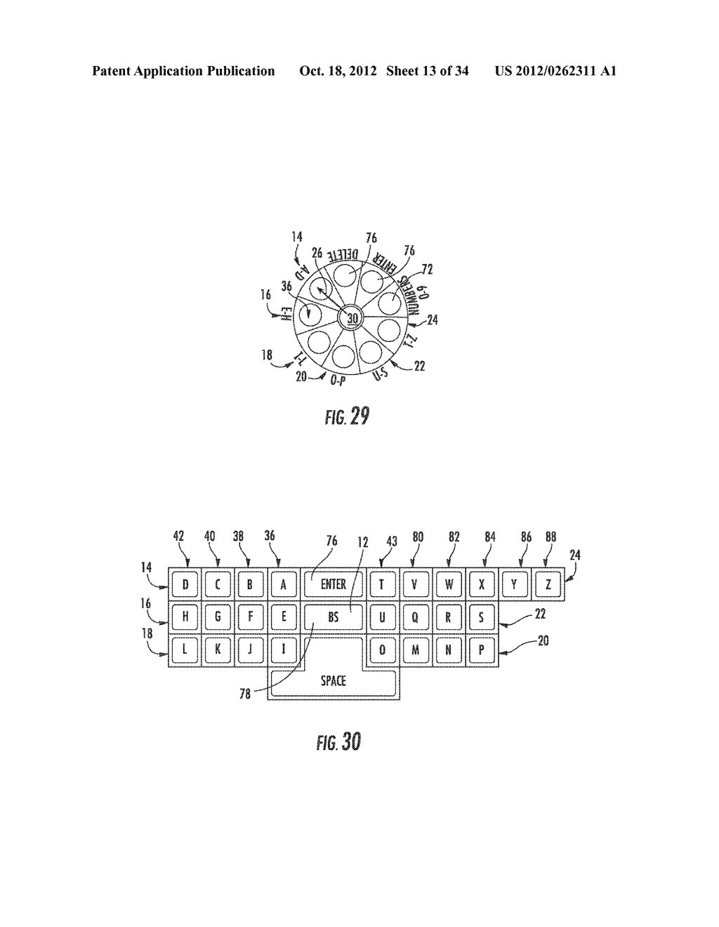 Text Entry Device with Radial Keypad Layout - diagram, schematic, and image 14