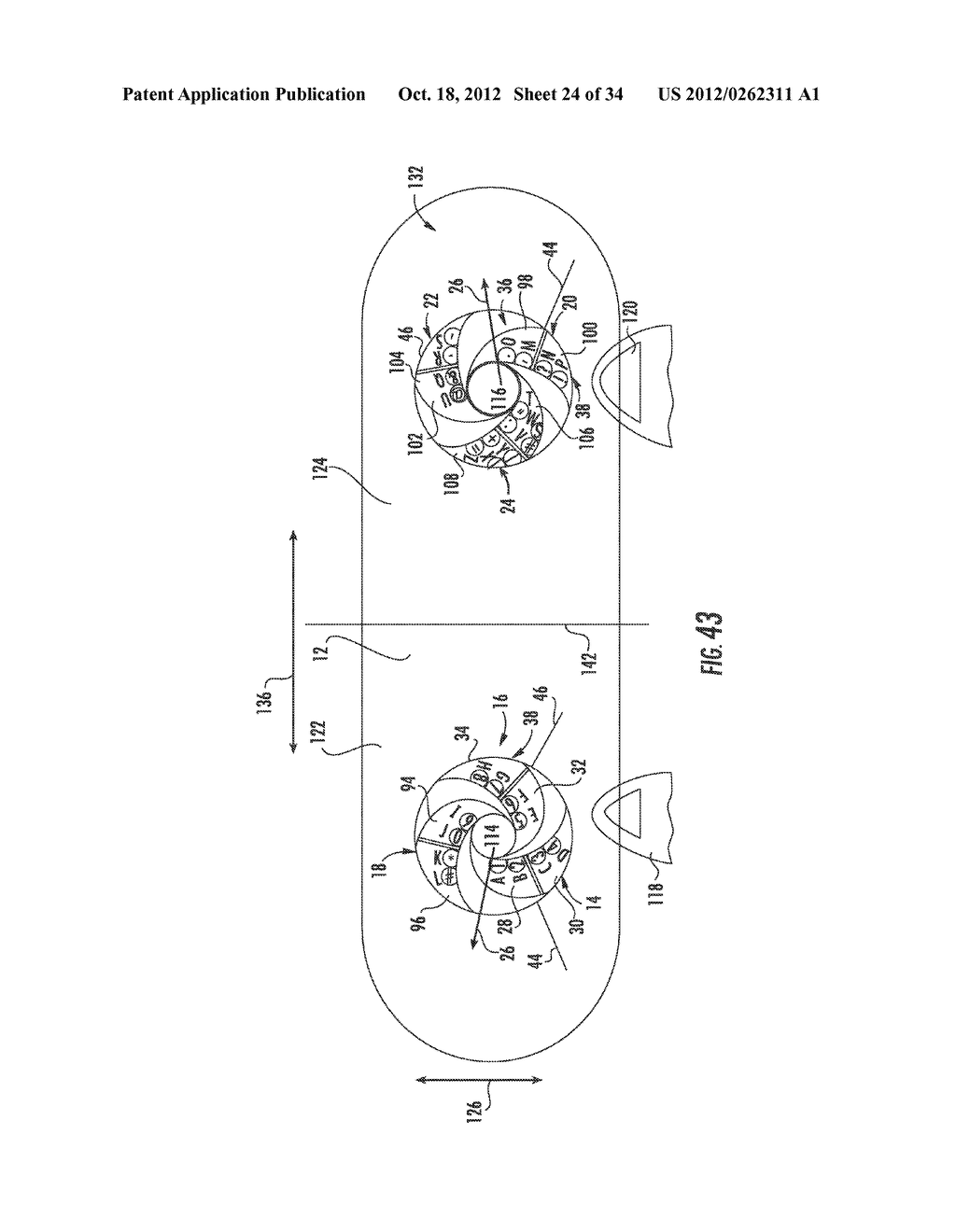 Text Entry Device with Radial Keypad Layout - diagram, schematic, and image 25