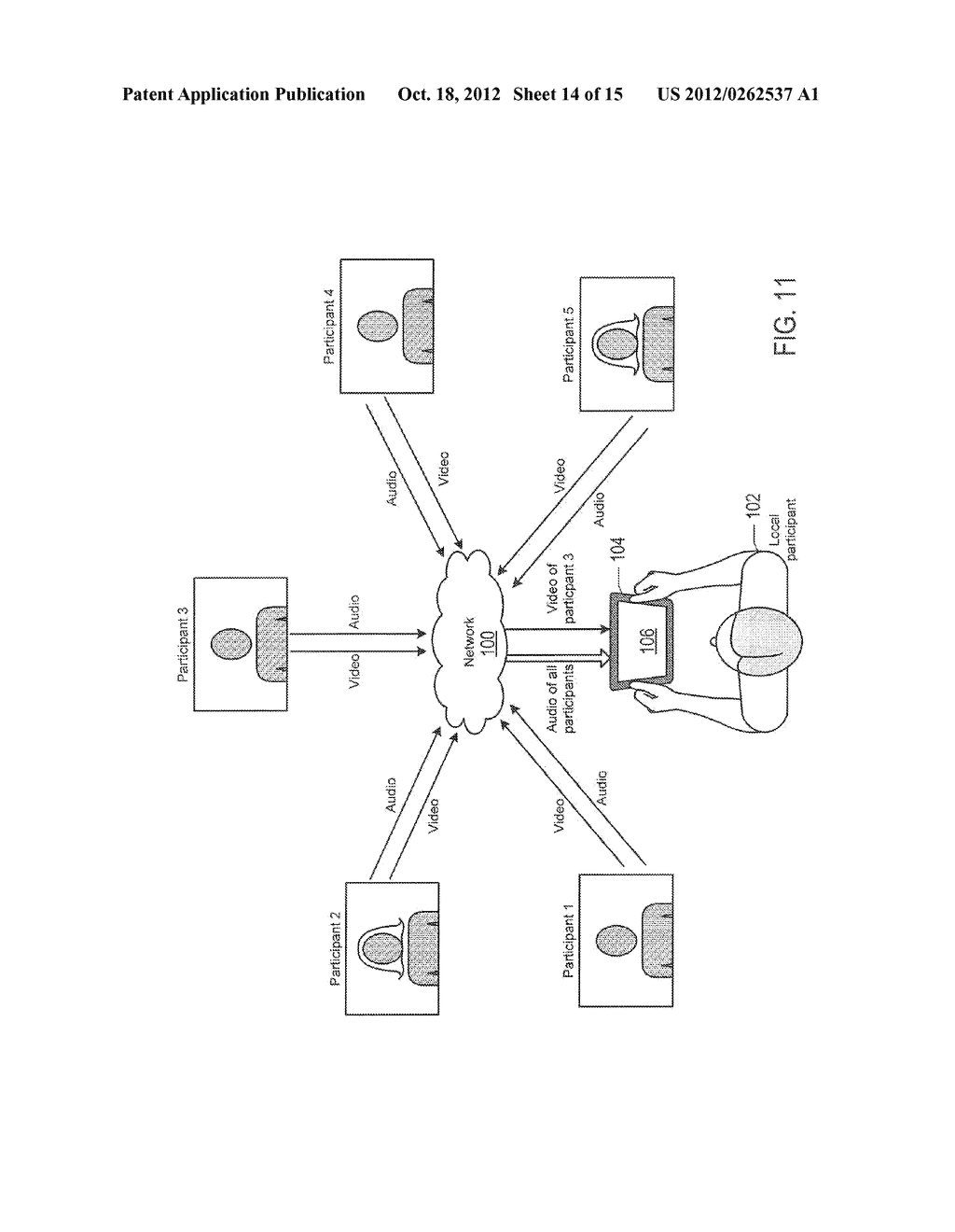 METHODS AND SYSTEMS FOR ESTABLISHING VIDEO CONFERENCES USING PORTABLE     ELECTRONIC DEVICES - diagram, schematic, and image 15