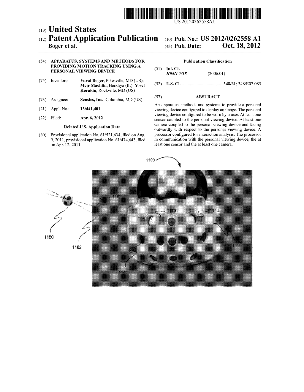 APPARATUS, SYSTEMS AND METHODS FOR PROVIDING MOTION TRACKING USING A     PERSONAL VIEWING DEVICE - diagram, schematic, and image 01