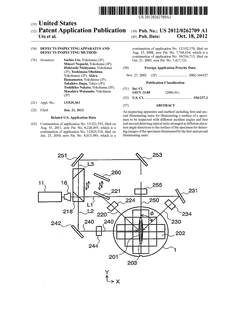 DEFECTS INSPECTING APPARATUS AND DEFECTS INSPECTING METHOD - diagram, schematic, and image 01