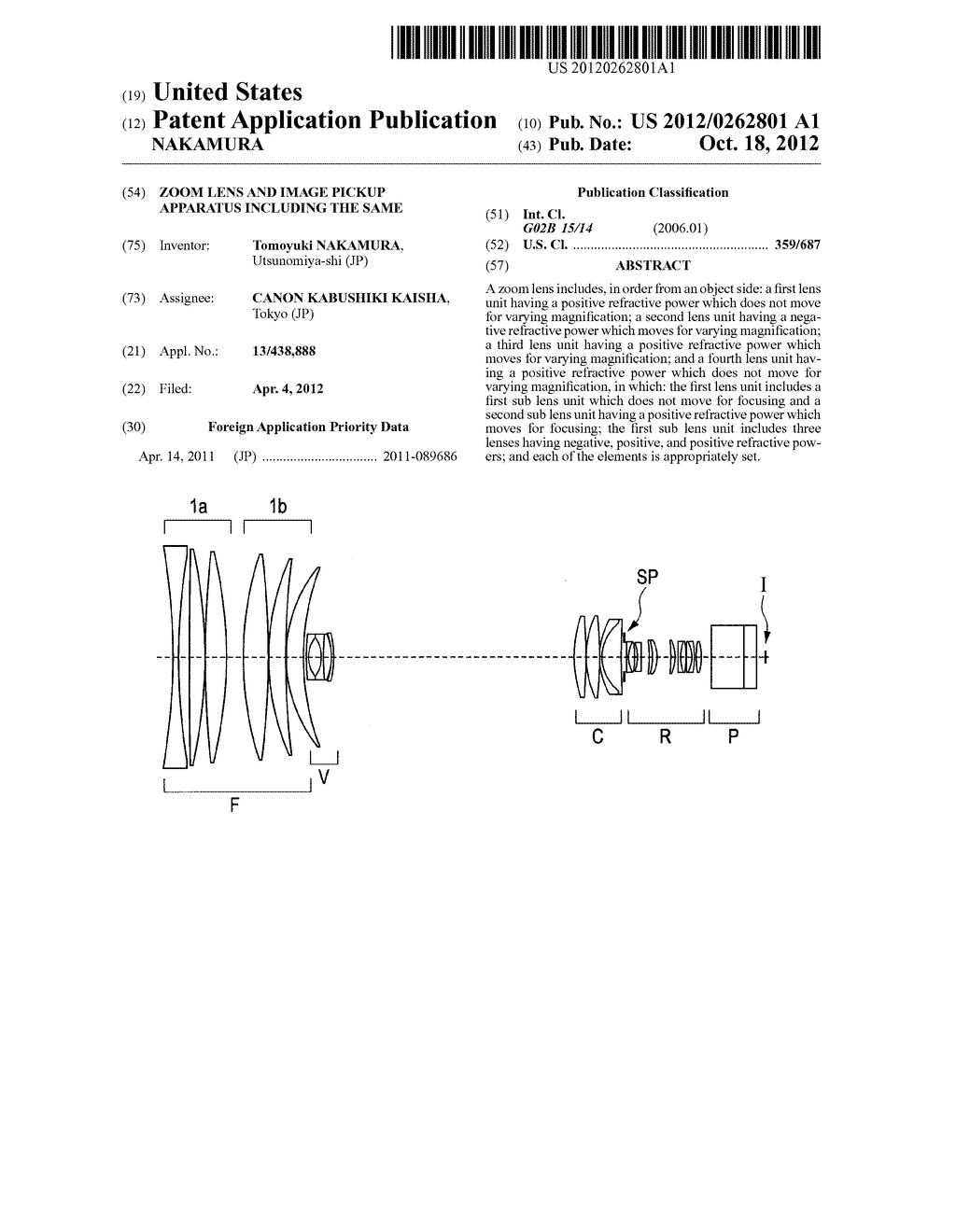 ZOOM LENS AND IMAGE PICKUP APPARATUS INCLUDING THE SAME - diagram, schematic, and image 01