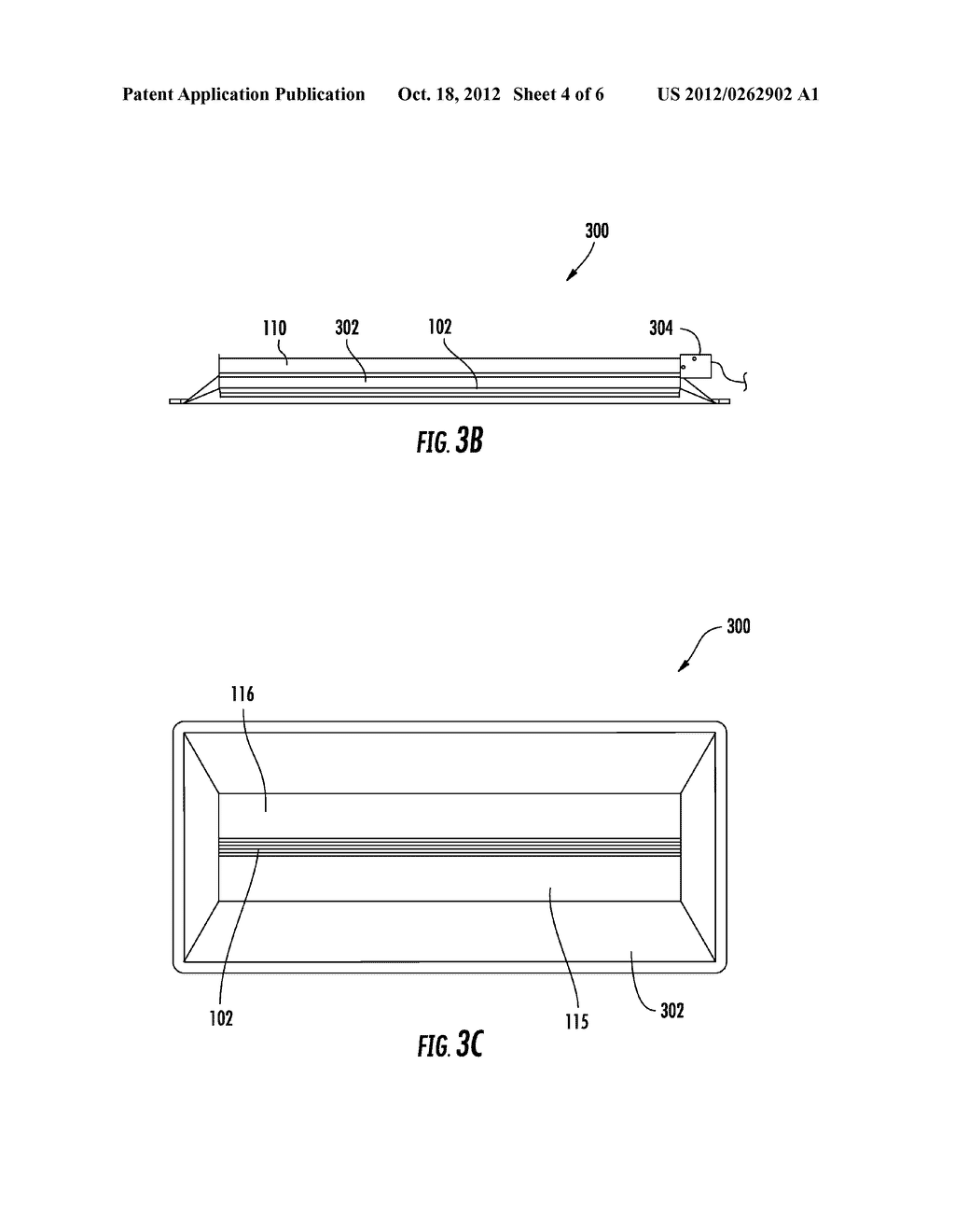 LED LUMINAIRE INCLUDING A THIN PHOSPHOR LAYER APPLIED TO A REMOTE     REFLECTOR - diagram, schematic, and image 05