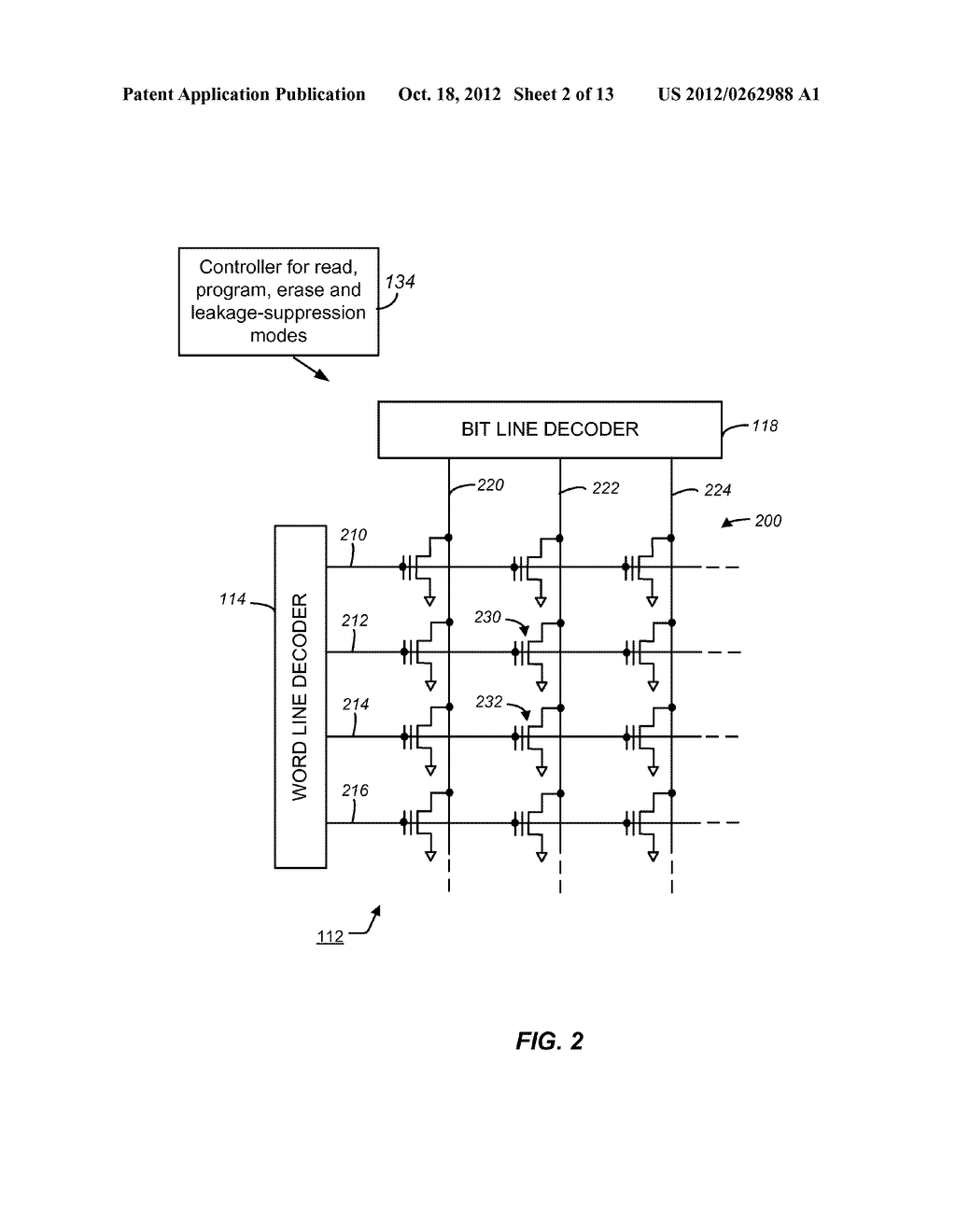 METHOD AND APPARATUS FOR LEAKAGE SUPPRESSION IN FLASH MEMORY - diagram, schematic, and image 03