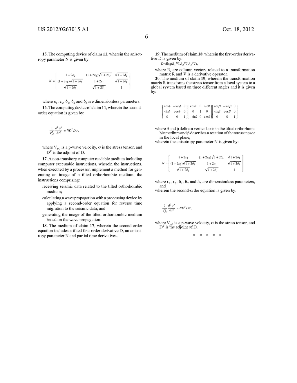 DEVICE AND METHOD FOR CALCULATING 3D REVERSE TIME MIGRATION IN TILTED     ORTHORHOMBIC MEDIA - diagram, schematic, and image 11