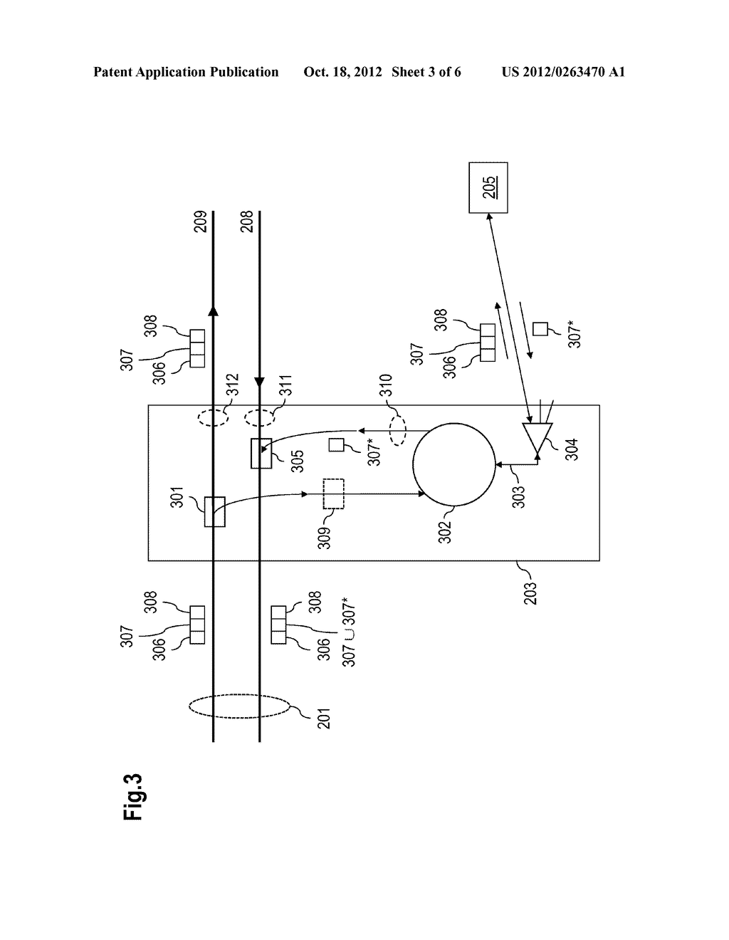 METHOD FOR PROCESSING TRAFFIC IN AN OPTICAL NETWORK AND OPTICAL NETWORK     COMPONENT - diagram, schematic, and image 04