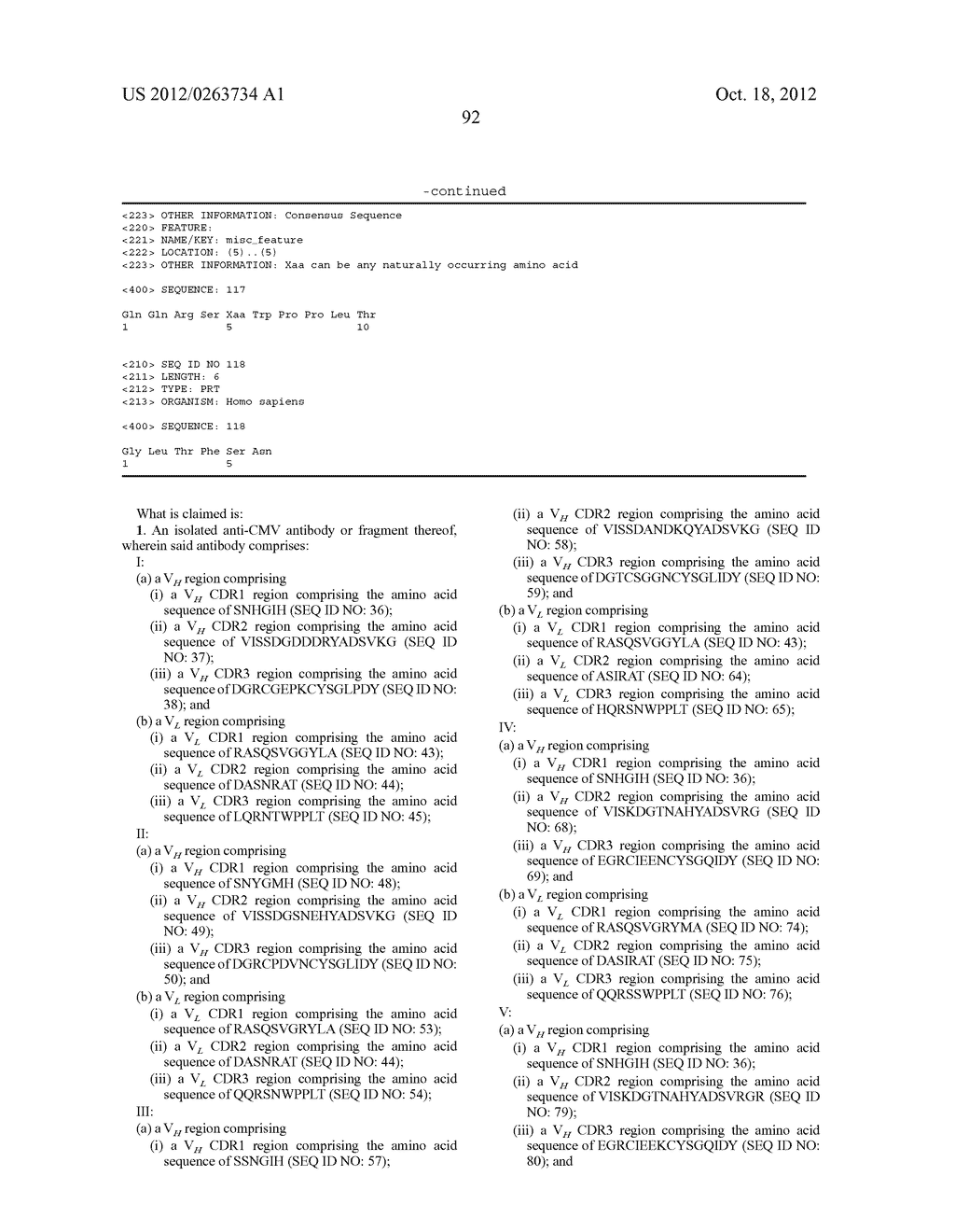 Compositions And Methods For The Therapy And Diagnosis Of Cytomegalovirus     Infections - diagram, schematic, and image 109