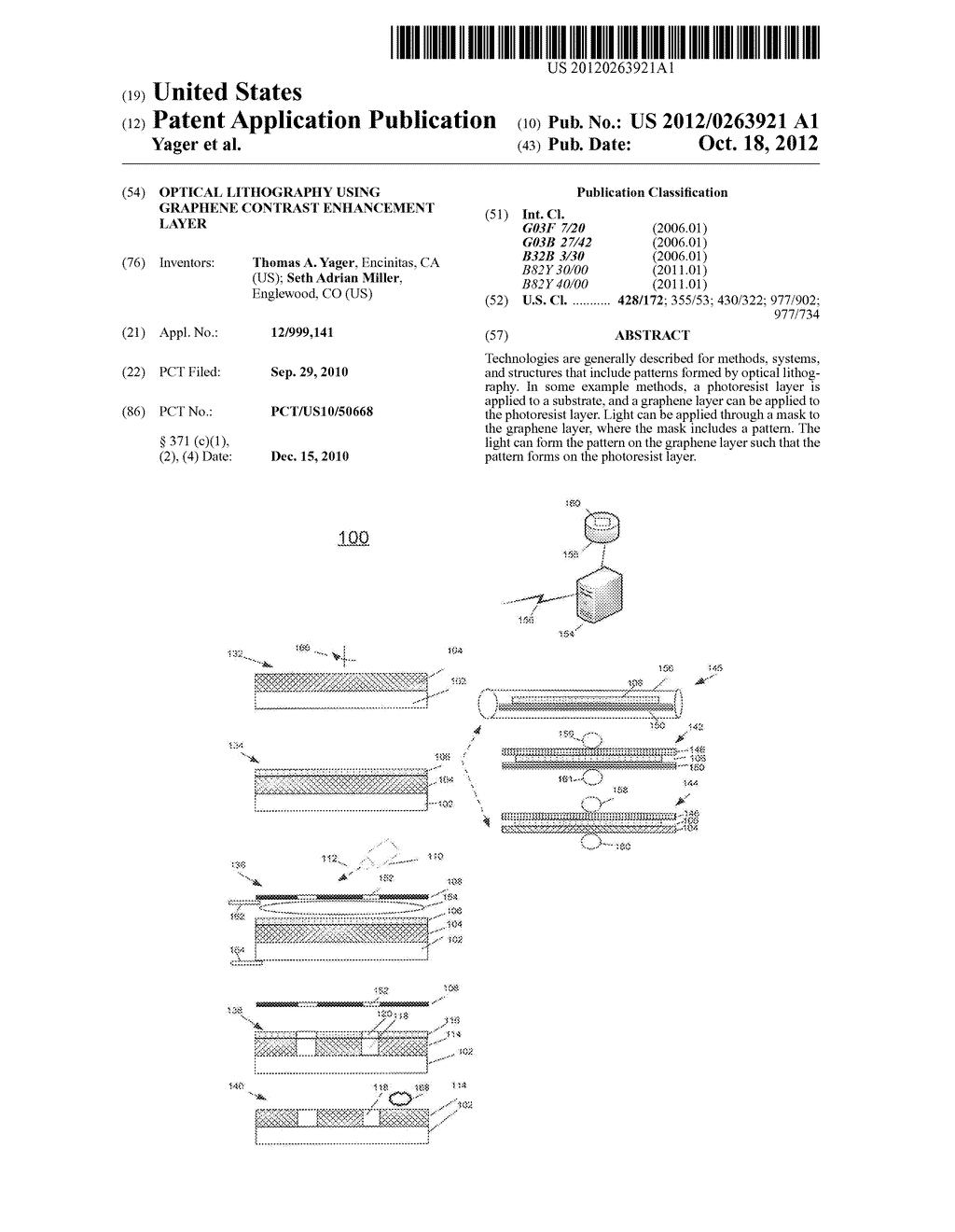 OPTICAL LITHOGRAPHY USING GRAPHENE CONTRAST ENHANCEMENT LAYER - diagram, schematic, and image 01