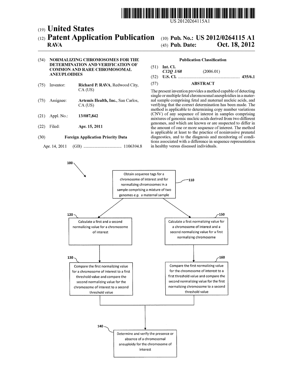 NORMALIZING CHROMOSOMES FOR THE DETERMINATION AND VERIFICATION OF COMMON     AND RARE CHROMOSOMAL ANEUPLOIDIES - diagram, schematic, and image 01