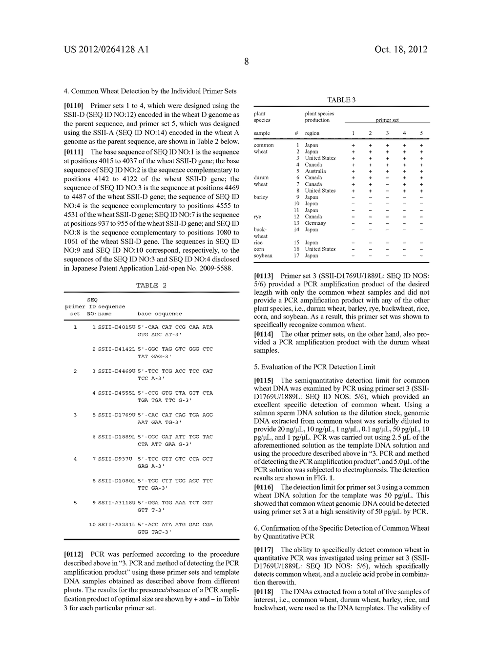 METHOD FOR QUALITATIVE AND QUANTITATIVE DETECTION OF COMMON WHEAT - diagram, schematic, and image 18