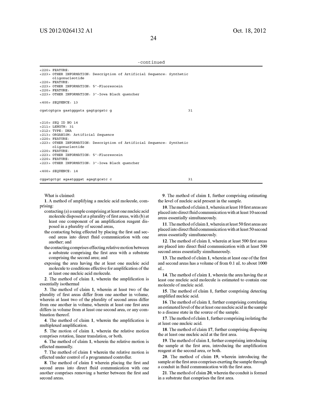 Analysis Devices, Kits, and Related Methods for Digital Quantification of     Nucleic Acids and Other Analytes - diagram, schematic, and image 45