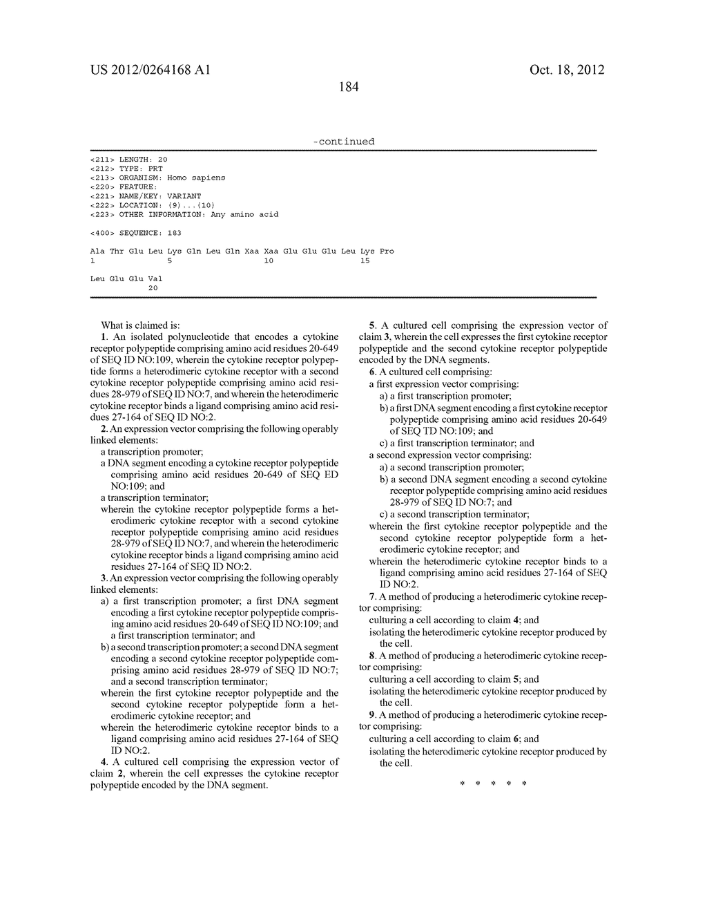 ZCYTOR17 HETERODIMERIC CYTOKINE RECEPTOR POLYNUCLEOTIDES - diagram, schematic, and image 197