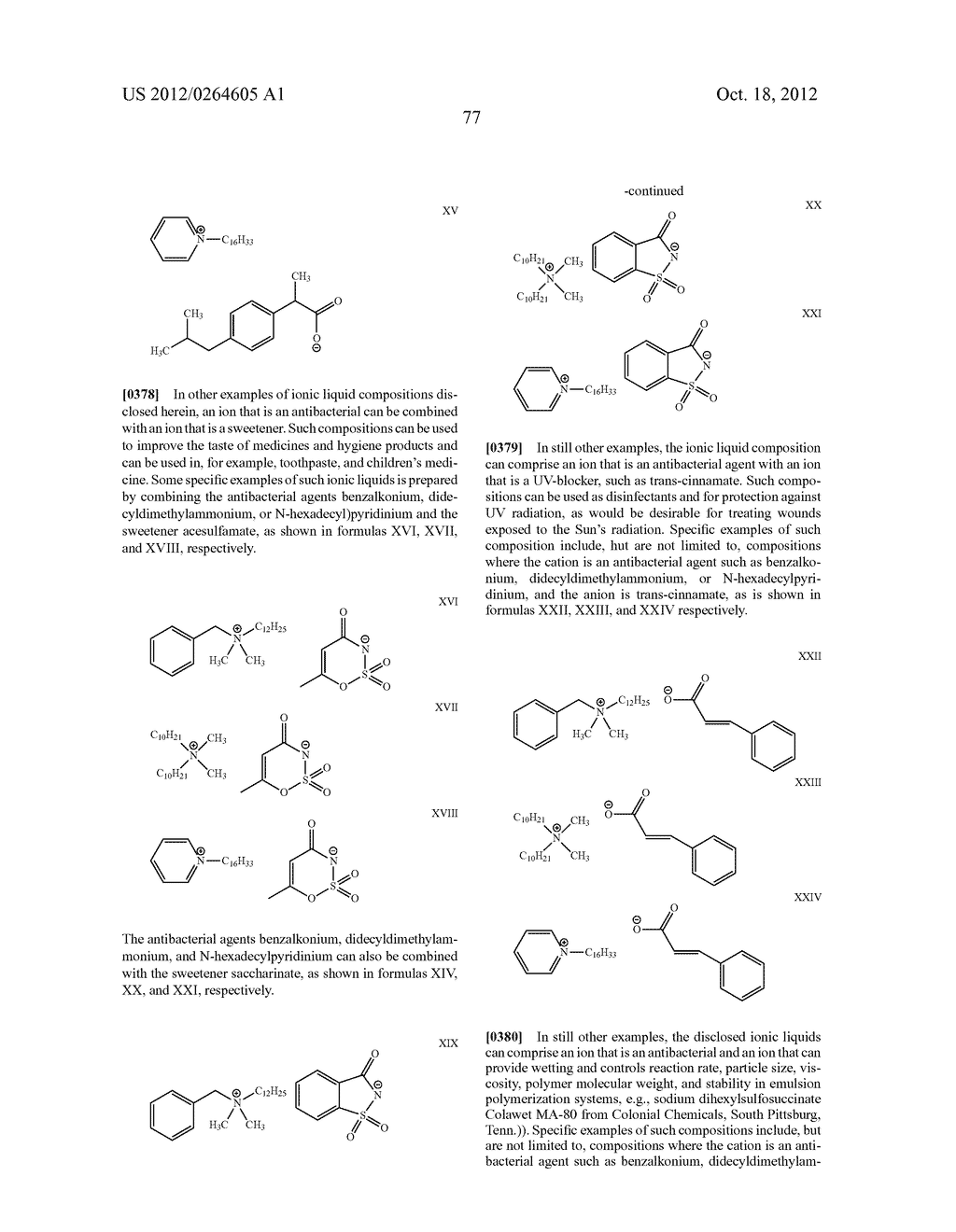 Multi-Functional Ionic Liquid Compositions for Overcoming Polymorphism and     Imparting Improved Properties for Active Pharmaceutical, Biological,     Nutritional, and Energetic Ingredients - diagram, schematic, and image 84