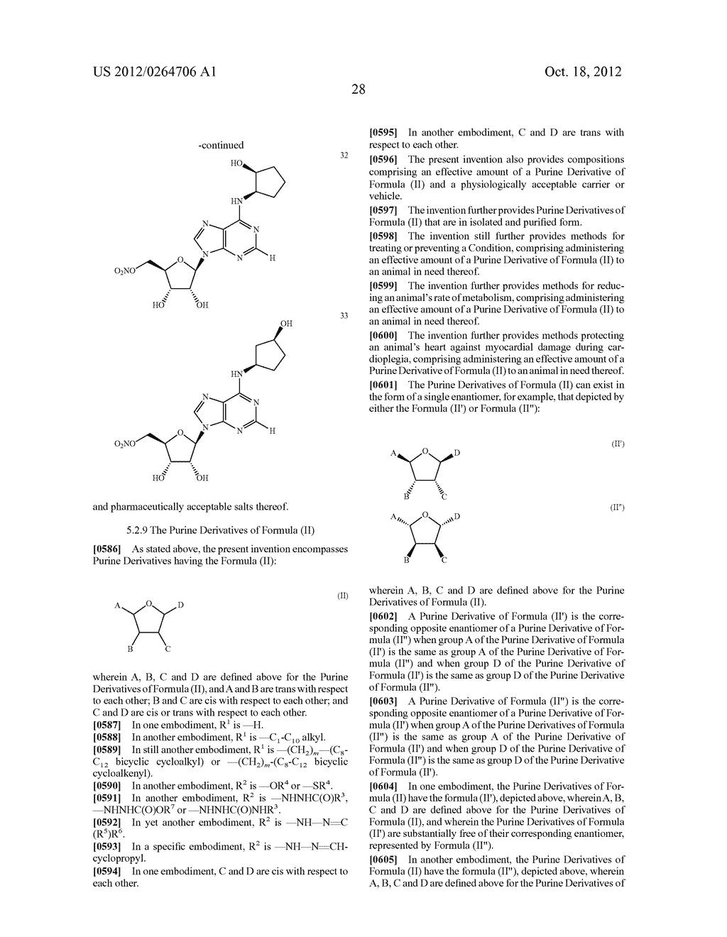 PURINE DERIVATIVES AS ADENOSINE A1 RECEPTOR AGONISTS AND METHODS OF USE     THEREOF - diagram, schematic, and image 34