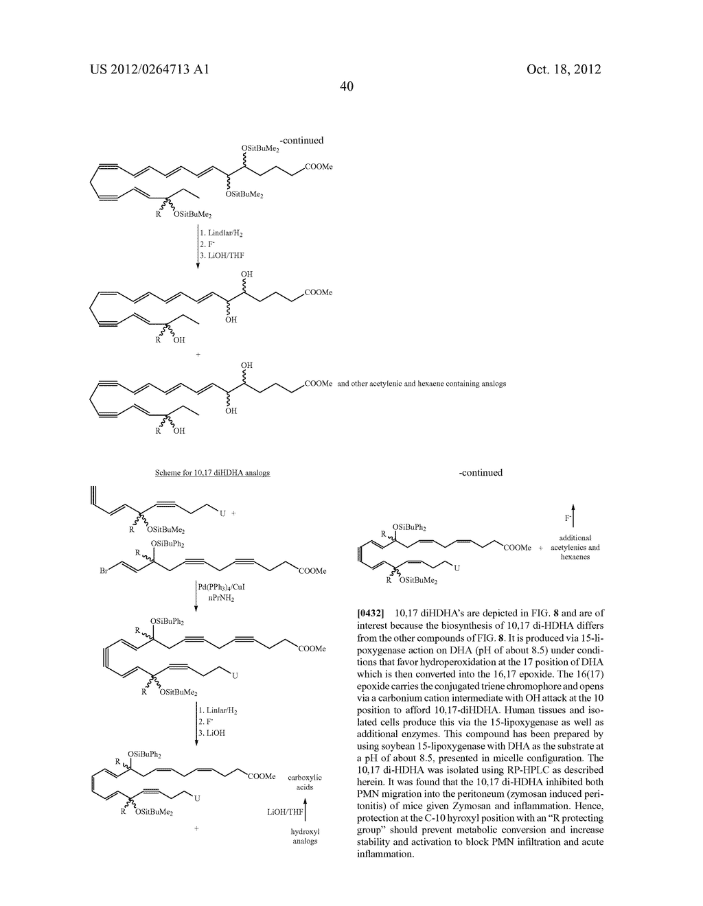 USE OF DOCOSATRIENES, RESOLVINS, AND THEIR STABLE ANALOGS IN THE TREATMENT     OF AIRWAY DISEASES AND ASTHMA - diagram, schematic, and image 72