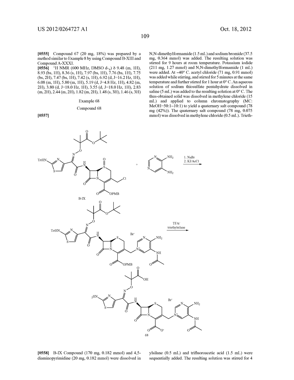 NOVEL CEPHALOSPORIN DERIVATIVES AND PHARMACEUTICAL COMPOSITIONS THEREOF - diagram, schematic, and image 112