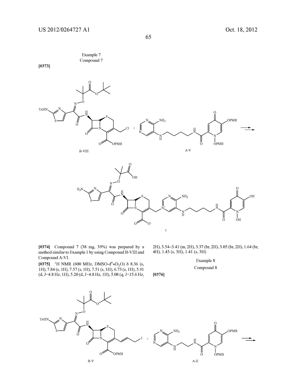 NOVEL CEPHALOSPORIN DERIVATIVES AND PHARMACEUTICAL COMPOSITIONS THEREOF - diagram, schematic, and image 68