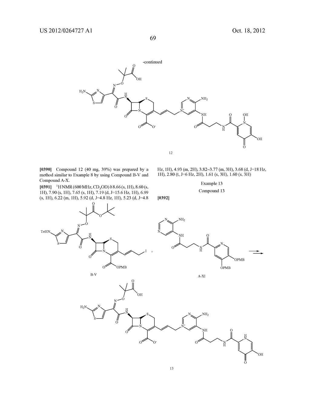 NOVEL CEPHALOSPORIN DERIVATIVES AND PHARMACEUTICAL COMPOSITIONS THEREOF - diagram, schematic, and image 72
