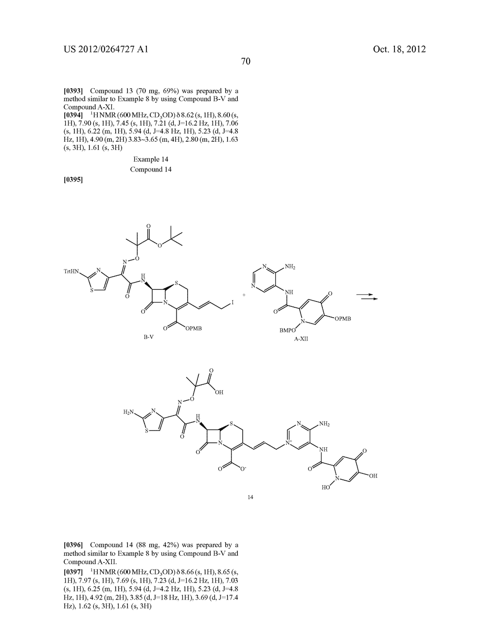 NOVEL CEPHALOSPORIN DERIVATIVES AND PHARMACEUTICAL COMPOSITIONS THEREOF - diagram, schematic, and image 73