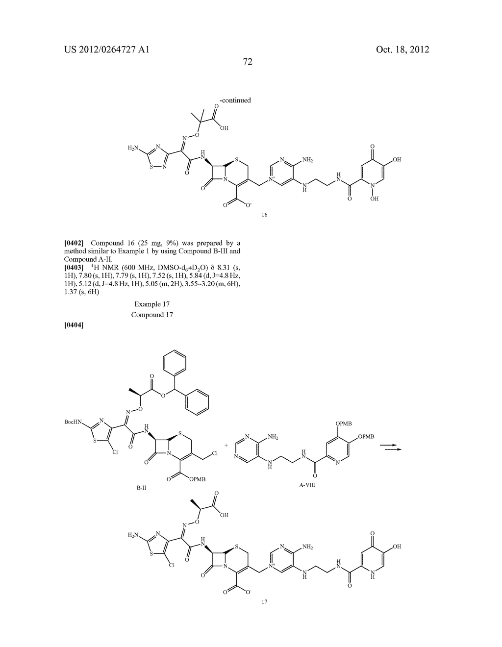 NOVEL CEPHALOSPORIN DERIVATIVES AND PHARMACEUTICAL COMPOSITIONS THEREOF - diagram, schematic, and image 75