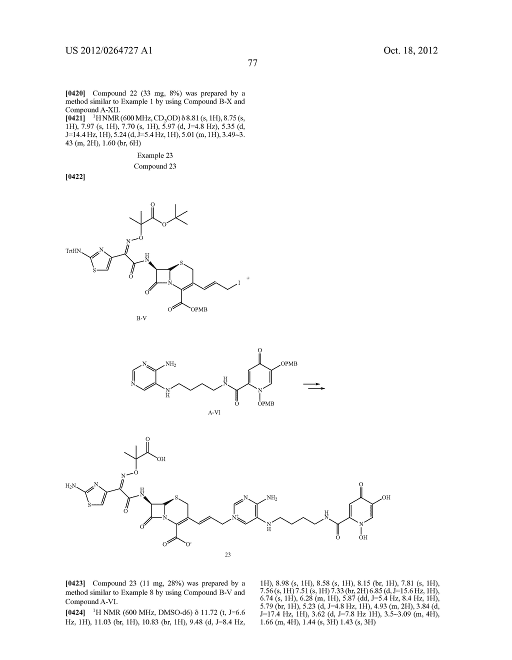 NOVEL CEPHALOSPORIN DERIVATIVES AND PHARMACEUTICAL COMPOSITIONS THEREOF - diagram, schematic, and image 80