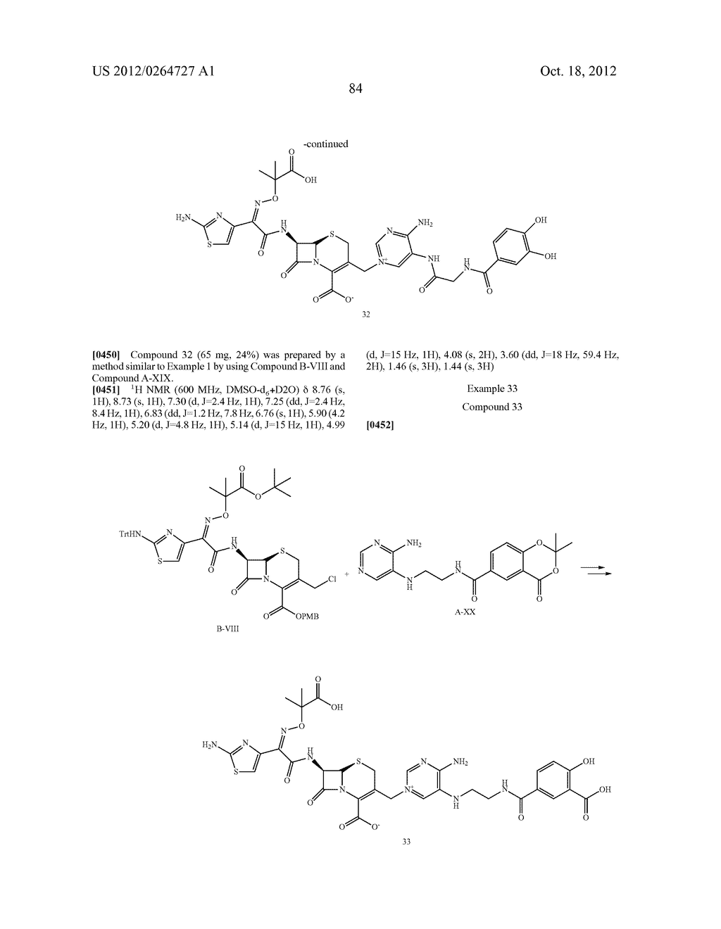 NOVEL CEPHALOSPORIN DERIVATIVES AND PHARMACEUTICAL COMPOSITIONS THEREOF - diagram, schematic, and image 87