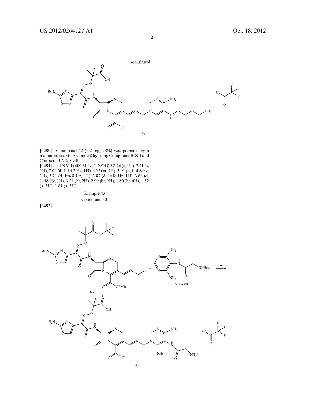 NOVEL CEPHALOSPORIN DERIVATIVES AND PHARMACEUTICAL COMPOSITIONS THEREOF - diagram, schematic, and image 94