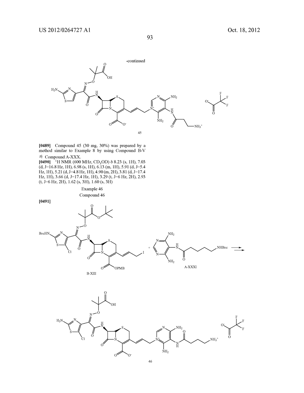 NOVEL CEPHALOSPORIN DERIVATIVES AND PHARMACEUTICAL COMPOSITIONS THEREOF - diagram, schematic, and image 96