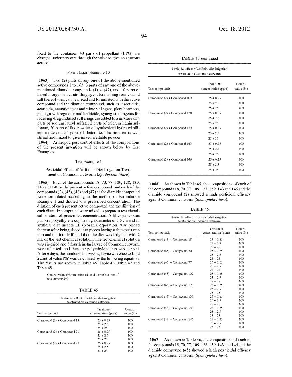 COMPOSITION AND METHOD FOR CONTROLLING ARTHROPOD PESTS - diagram, schematic, and image 95