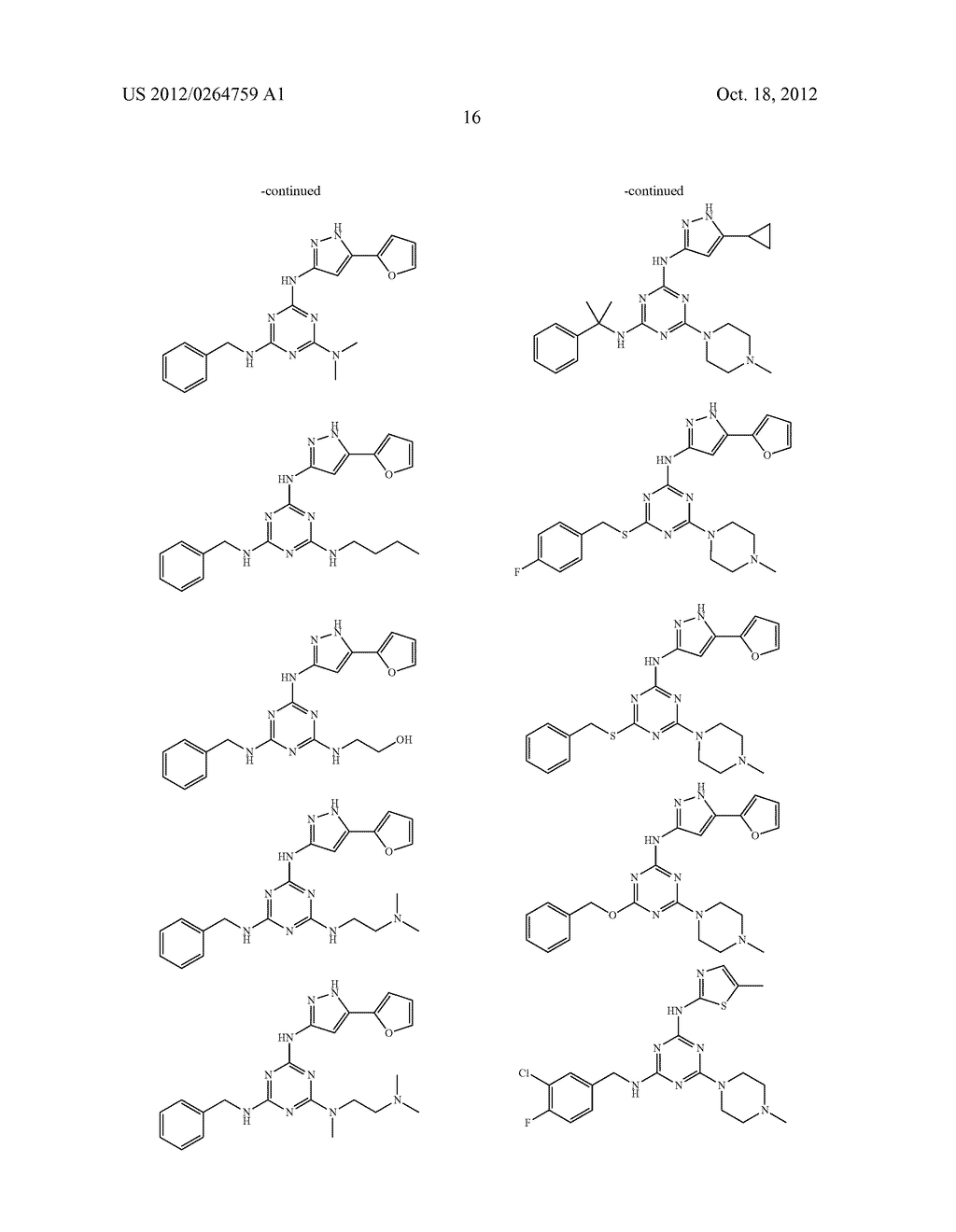 BENZYL SUBSTITUTED TRIAZINE DERIVATIVES AND THEIR THERAPEUTICAL     APPLICATIONS - diagram, schematic, and image 17