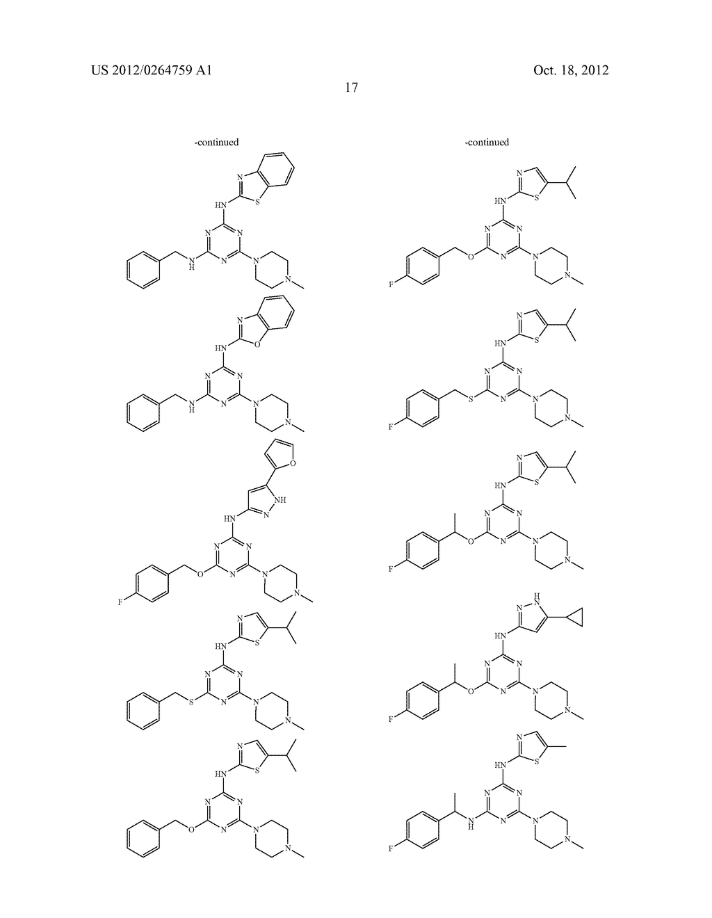 BENZYL SUBSTITUTED TRIAZINE DERIVATIVES AND THEIR THERAPEUTICAL     APPLICATIONS - diagram, schematic, and image 18